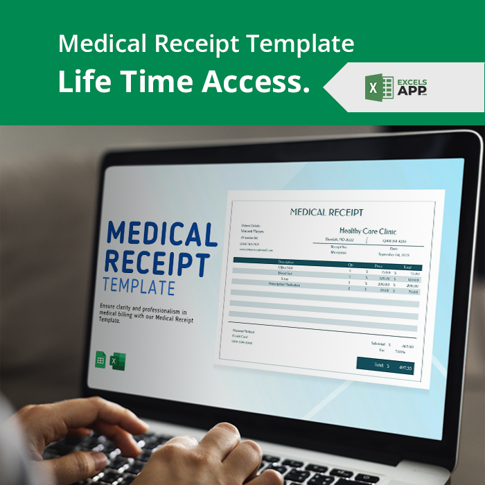 Medical Receipt Template - Excels App