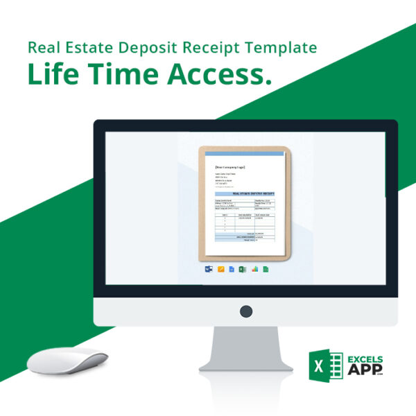 Real Estate Deposit Receipt Template Excels App