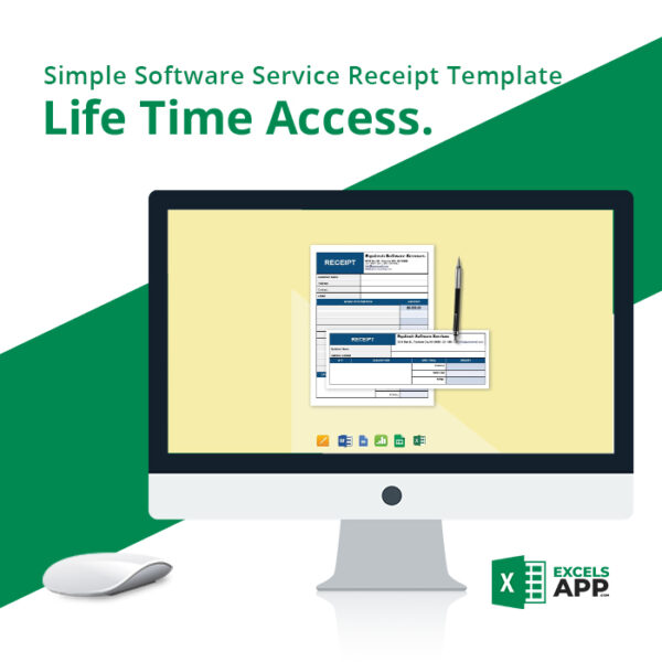 Simple Software Service Receipt Template