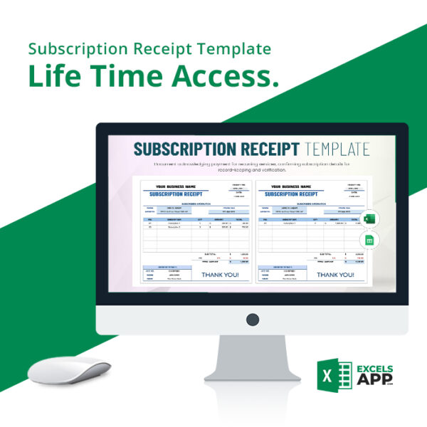 Subscription Receipt Template